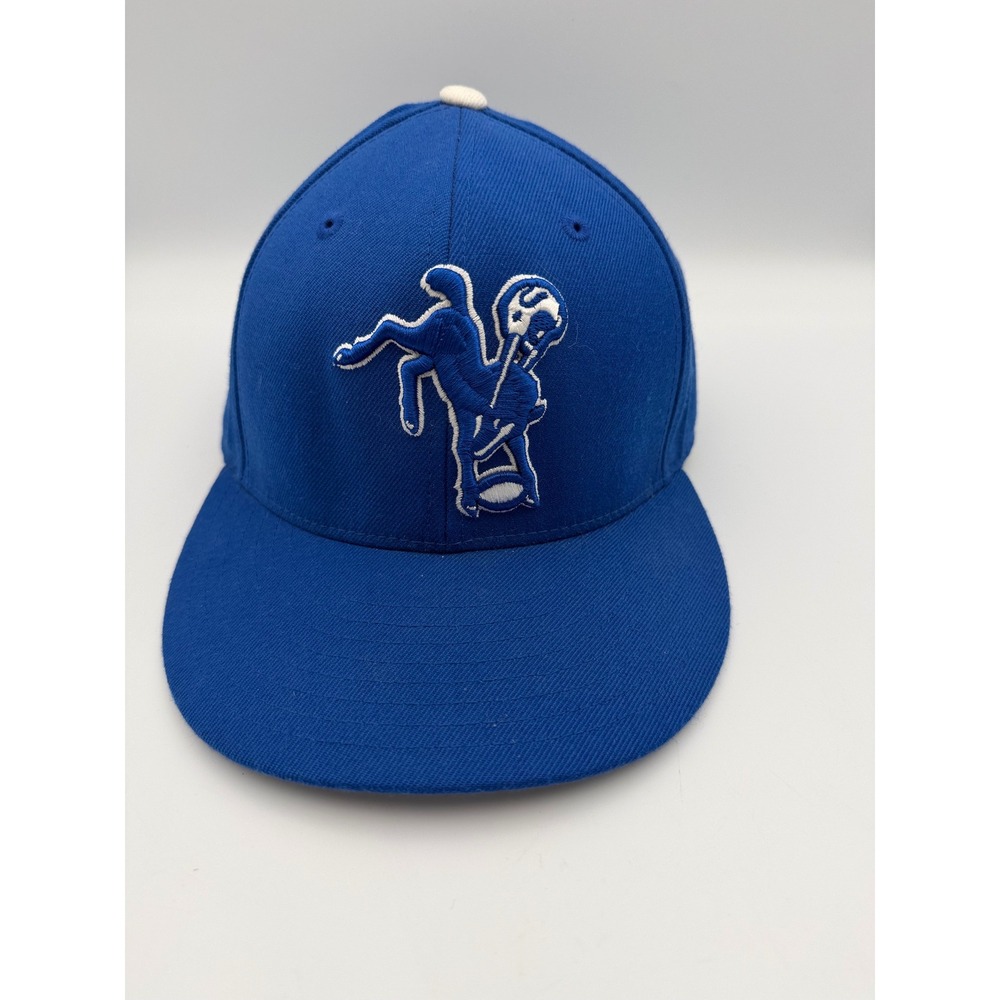 Mitchell & Ness Indianapolis Colts Fitted Hat Blue NFL Vintage Collection 7 3/8